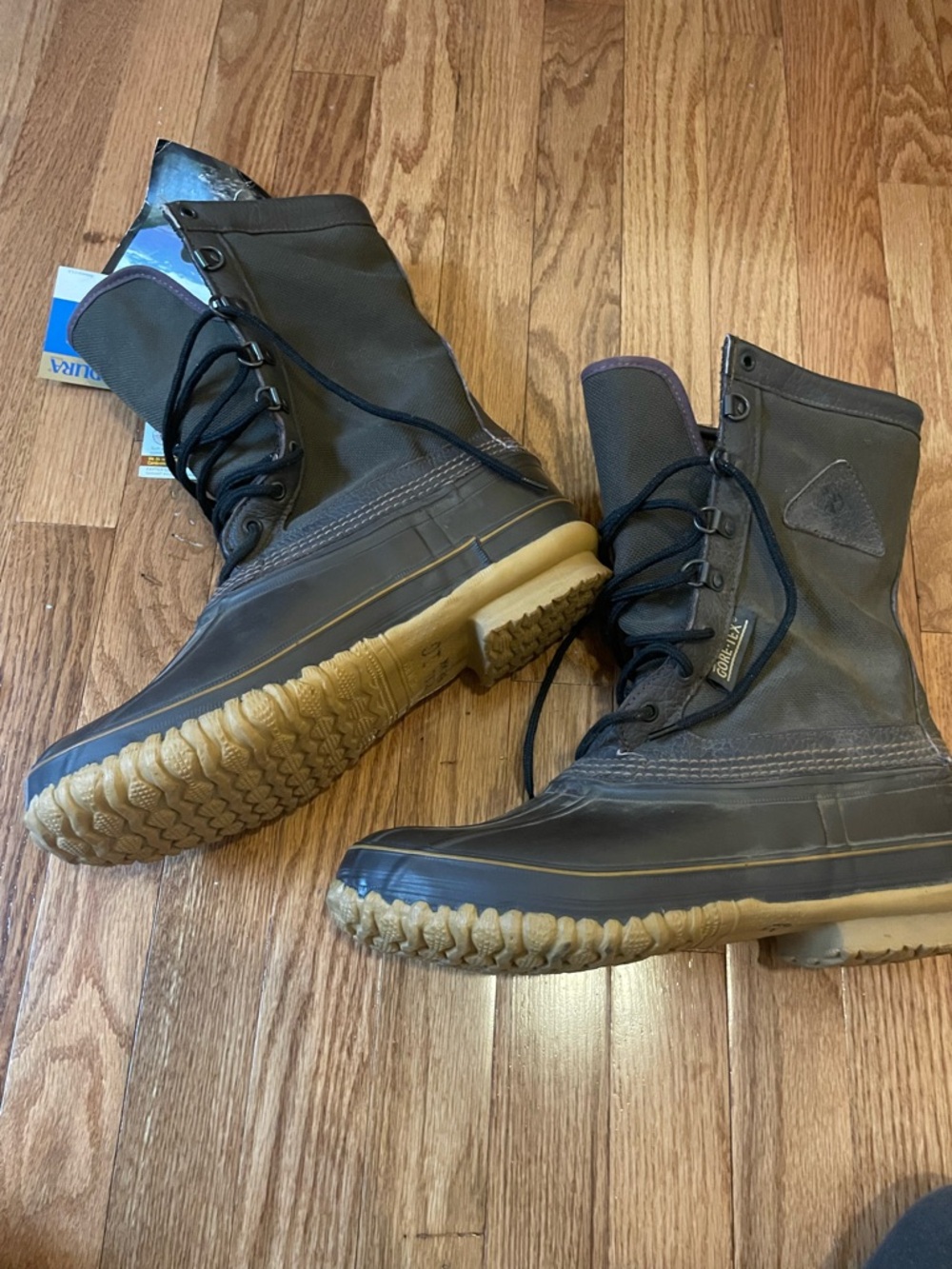 Rocky Lace-Up Outdoor Gore-Tex Size 10 Leather Canvas Rubber Work Rain Boots NWT